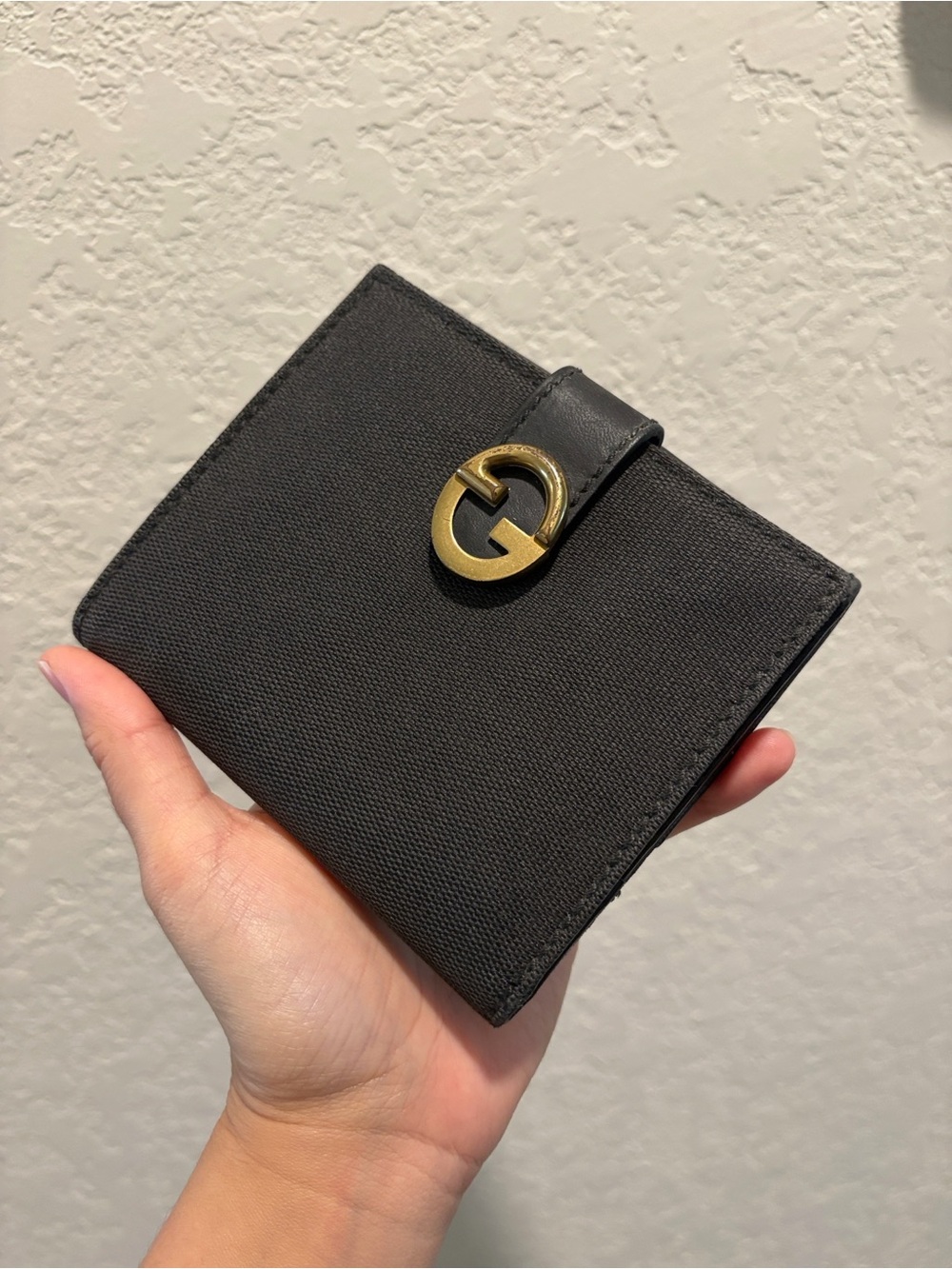 Gucci Black Leather Compact Wallet